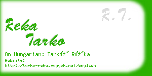 reka tarko business card